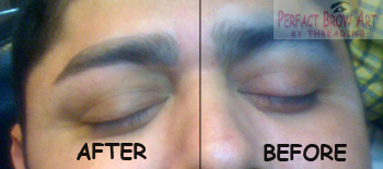 Before and After Eyebrow Male